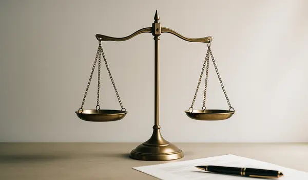 scales of justice with some legal documents next to them from EZ Lemon Law Lawyer in Fort Worth, TX - lemon law buyback