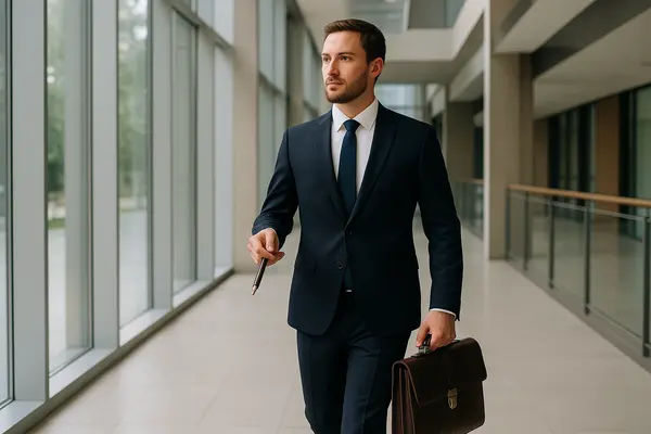 a lawyer walking down a hallway with a briefcase from EZ Lemon Law Lawyer in Mansfield, TX - Mansfield TX a lawyer walking down a hallway with a briefcase from EZ Lemon Law Lawyer in Mansfield, TX - Mansfield TX